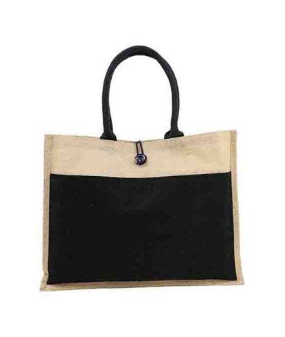 TRUCS - Jute Bag with Canvas Pocket